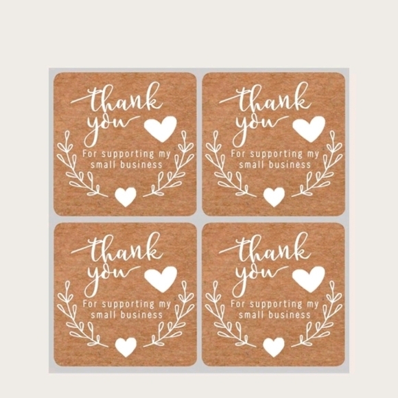 ✨️🤎 60 Thank You”  brown Square Stickers ✨️🤎 - Picture 2 of 5